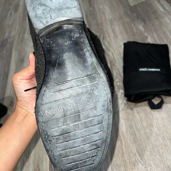 Dolce and Gabbana Black Oxford Dress Shoes Size 41.5 - Picture 4 of 8